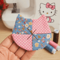 Cat Coaster Sewing Pattern – DIY Fabric Mug Rug Template, Handmade Patchwork Coaster PDF for Beginners - Hand Trendy