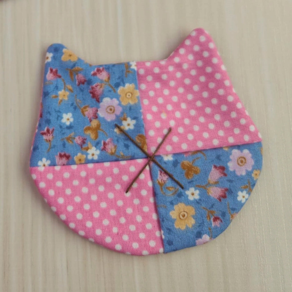 Cat Coaster Sewing Pattern – DIY Fabric Mug Rug Template, Handmade Patchwork Coaster PDF for Beginners - Hand Trendy