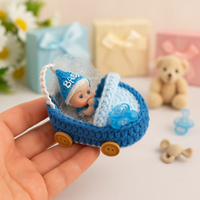 Crochet Baby Carriage Pattern PDF, Baby Shower Favor Tutorial