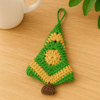 Christmas Tree Crochet Pattern PDF – Mini Holiday Ornament Tutorial – Handmade Crochet Xmas Decoration - Hand Trendy