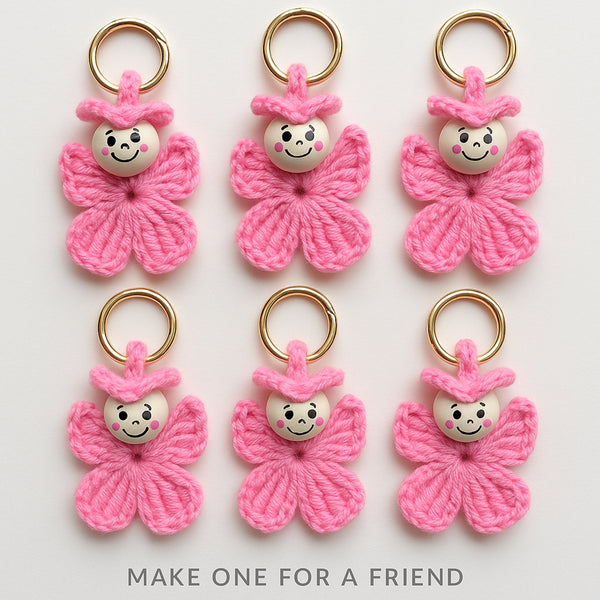 Crochet Angel Keychain Pattern PDF, Mini Amigurumi Angel Tutorial, DIY Guardian Angel Charm