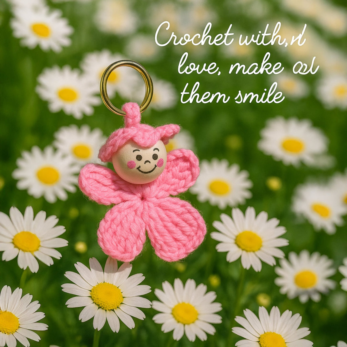 Crochet Angel Keychain Pattern PDF, Mini Amigurumi Angel Tutorial, DIY Guardian Angel Charm - Hand Trendy