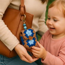 Granny Square Style Crochet Keychain Pouch – Beginner Friendly Small Crochet Bag PDF Gift