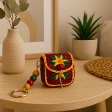 Crochet Mini Bag Keychain - Boho Colorful Granny Square Coin Pouch