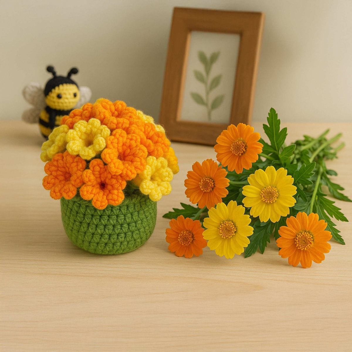 Crochet 3D Potted Flower Pattern PDF, Amigurumi Flower Pot Tutorial, DIY Home Decor Plant - Hand Trendy