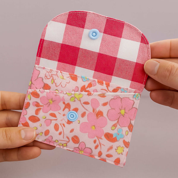 Handmade Wallet Sewing Pattern, Digital Download DIY Fabric Card Holder - Hand Trendy