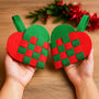 PDF Christmas Heart Ornament Pattern, DIY Woven Felt Scandinavian Basket Heart Template - Hand Trendy