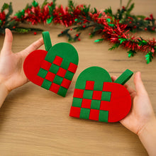 PDF Christmas Heart Ornament Pattern, DIY Woven Felt Scandinavian Basket Heart Template - Hand Trendy
