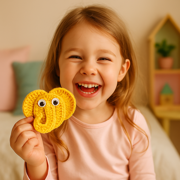 Cute Crochet Elephant Applique Pattern PDF, DIY Animal Motif, Amigurumi Elephant Patch