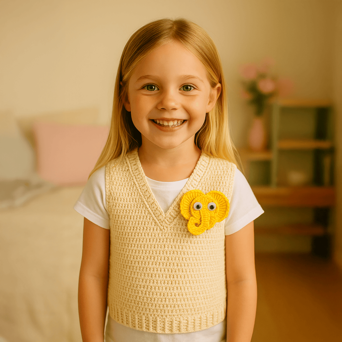 Cute Crochet Elephant Applique Pattern PDF, DIY Animal Motif, Amigurumi Elephant Patch - Hand Trendy