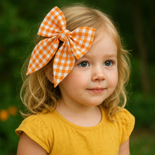 Gingham Check Bow Sewing Pattern PDF, DIY Fabric Hair Bow Pattern