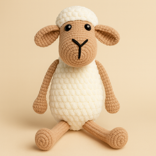Amigurumi Sheep Pattern PDF, Crochet Plush Lamb Tutorial, Easy Stuffed Animal Pattern