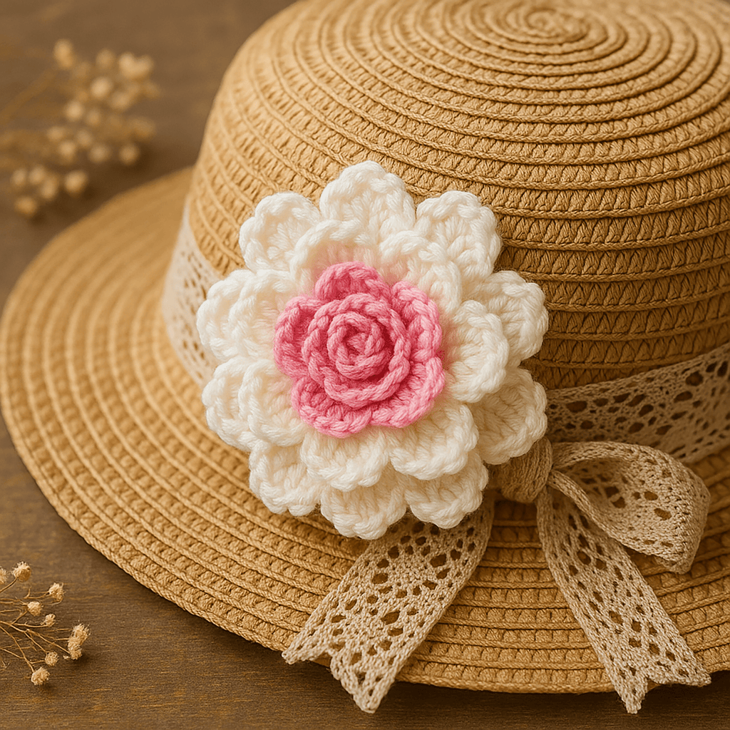 3D Multilayer Crochet Flower Pattern PDF, Textured Floral Applique - Hand Trendy