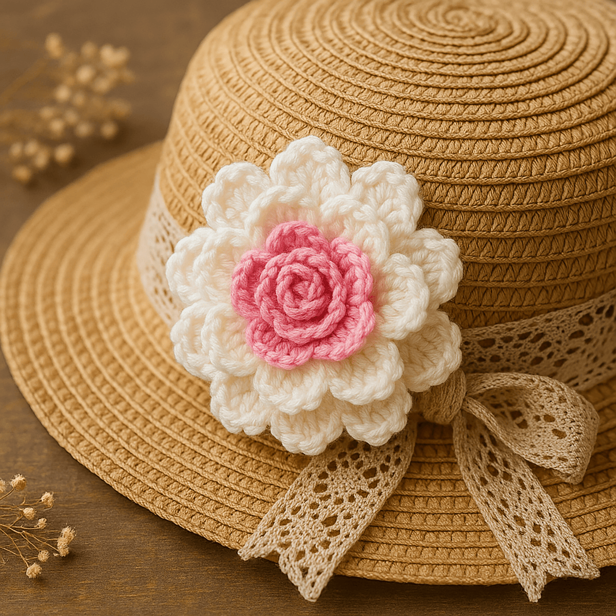 3D Multilayer Crochet Flower Pattern PDF, Textured Floral Applique - Hand Trendy