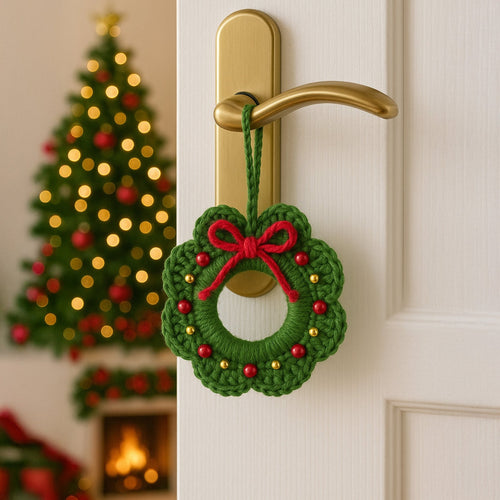 Christmas Crochet Wreath Pattern | Easy PDF | Christmas Tree Decoration - Hand Trendy