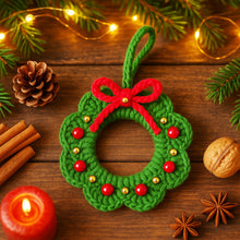 Christmas Crochet Wreath Pattern | Easy PDF | Christmas Tree Decoration