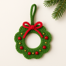 Christmas Crochet Wreath Pattern | Easy PDF | Christmas Tree Decoration