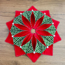 Christmas Poinsettia Candle Mat Sewing Pattern