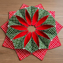 Christmas Poinsettia Candle Mat Sewing Pattern