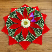 Christmas Poinsettia Candle Mat Sewing Pattern