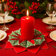 Christmas Poinsettia Candle Mat Sewing Pattern