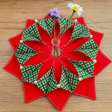 Christmas Poinsettia Candle Mat Sewing Pattern