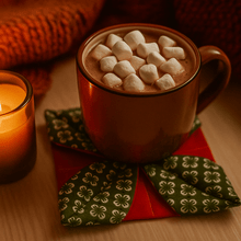 Christmas Fabric Coaster Sewing Pattern – Easy Quilted Mug Rug PDF Tutorial - Hand Trendy