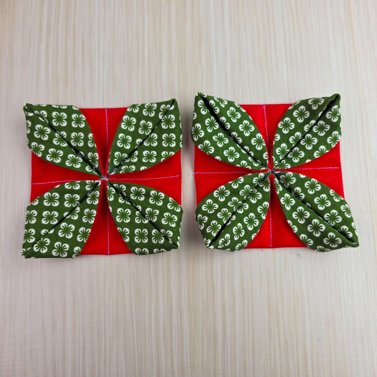 Christmas Fabric Coaster Sewing Pattern – Easy Quilted Mug Rug PDF Tutorial - Hand Trendy