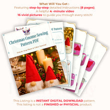 Christmas Gnome Sewing Pattern PDF – DIY Holiday Decoration, Scandinavian Tomte Gnome Plush