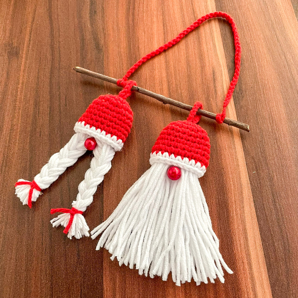 Christmas Gnome Wall Hanging Pattern Crochet PDF Home Decor Scandinavian Style