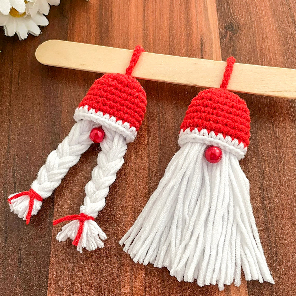 Christmas Gnome Wall Hanging Pattern Crochet PDF Home Decor Scandinavian Style