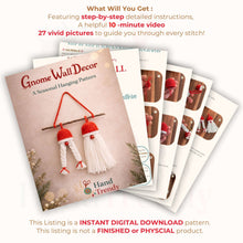 Christmas Gnome Wall Hanging Pattern Crochet PDF Home Decor Scandinavian Style