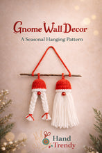 Christmas Gnome Wall Hanging Pattern Crochet PDF Home Decor Scandinavian Style