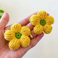 Crochet 3D Puffy Flower Pattern PDF, Textured Bloom Applique Tutorial