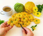 Crochet 3D Puffy Flower Pattern PDF, Textured Bloom Applique Tutorial - Hand Trendy