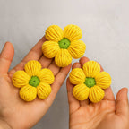 Crochet 3D Puffy Flower Pattern PDF, Textured Bloom Applique Tutorial - Hand Trendy