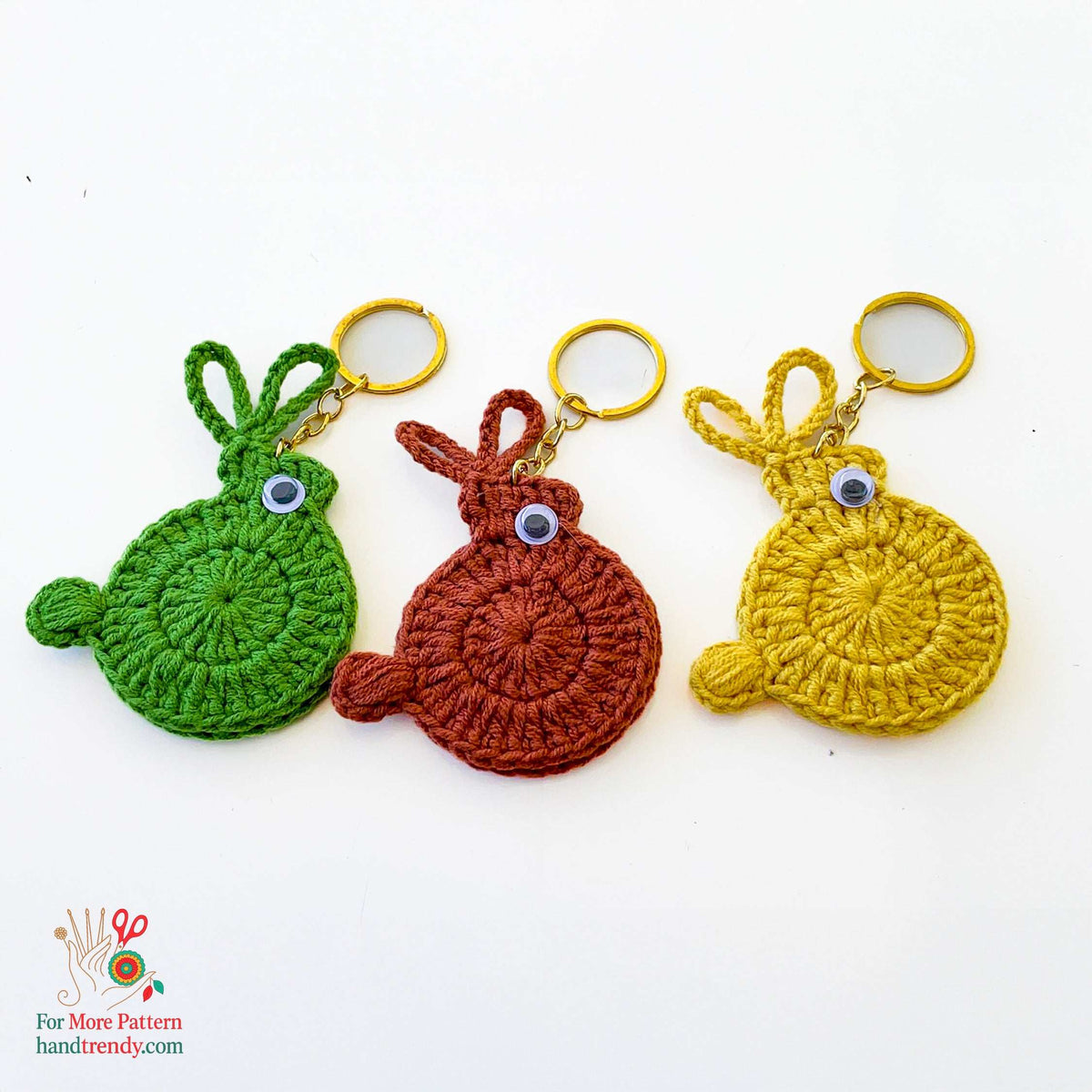 Crochet Bunny Keychain PDF Pattern for Handmade Rabbit Decor and DIY Gift Idea - Hand Trendy