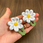 Crochet Daisy Hair Clip PDF Pattern for Handmade Flower Hair Accessory Design - Hand Trendy