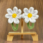 Crochet Daisy Hair Clip PDF Pattern for Handmade Flower Hair Accessory Design - Hand Trendy