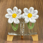 Crochet Daisy Hair Clip PDF Pattern for Handmade Flower Hair Accessory Design - Hand Trendy