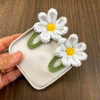 Crochet Daisy Hair Clip PDF Pattern for Handmade Flower Hair Accessory Design - Hand Trendy