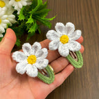 Crochet Daisy Hair Clip PDF Pattern for Handmade Flower Hair Accessory Design - Hand Trendy
