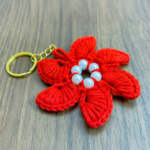 Crochet Star Flower Keychain Pattern PDF, 3D Floral Charm Tutorial, DIY Elegant Bag Accessory - Hand Trendy