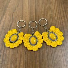 Crochet Sunflower Medallion Keychain Pattern PDF, Vintage Floral Pendant Tutorial