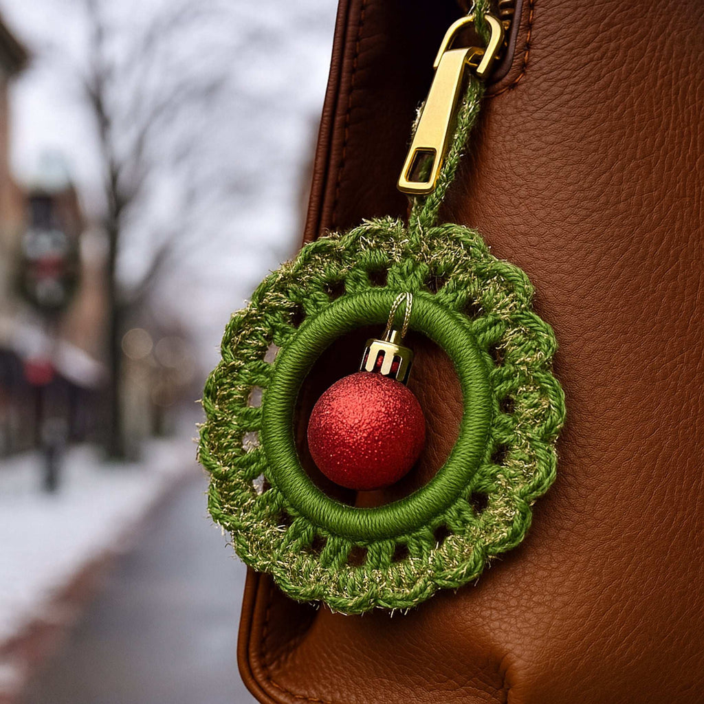 Crochet Xmas Wreath PDF Pattern, Festive DIY Holiday Wreath Tutorial - Hand Trendy