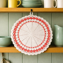 Crochet Round Placemat Pattern PDF, Large Table Mat Design for Farmhouse Kitchen Decor