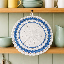 Crochet Round Placemat Pattern PDF, Large Table Mat Design for Farmhouse Kitchen Decor