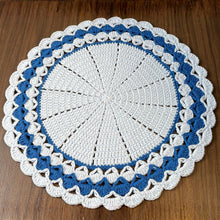 Crochet Round Placemat Pattern PDF, Large Table Mat Design for Farmhouse Kitchen Decor
