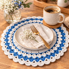 Crochet Round Placemat Pattern PDF, Large Table Mat Design for Farmhouse Kitchen Decor