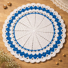 Crochet Round Placemat Pattern PDF, Large Table Mat Design for Farmhouse Kitchen Decor